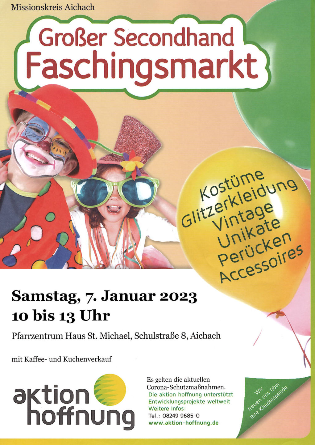 Faschings-Secondhand-Kleidermarkt