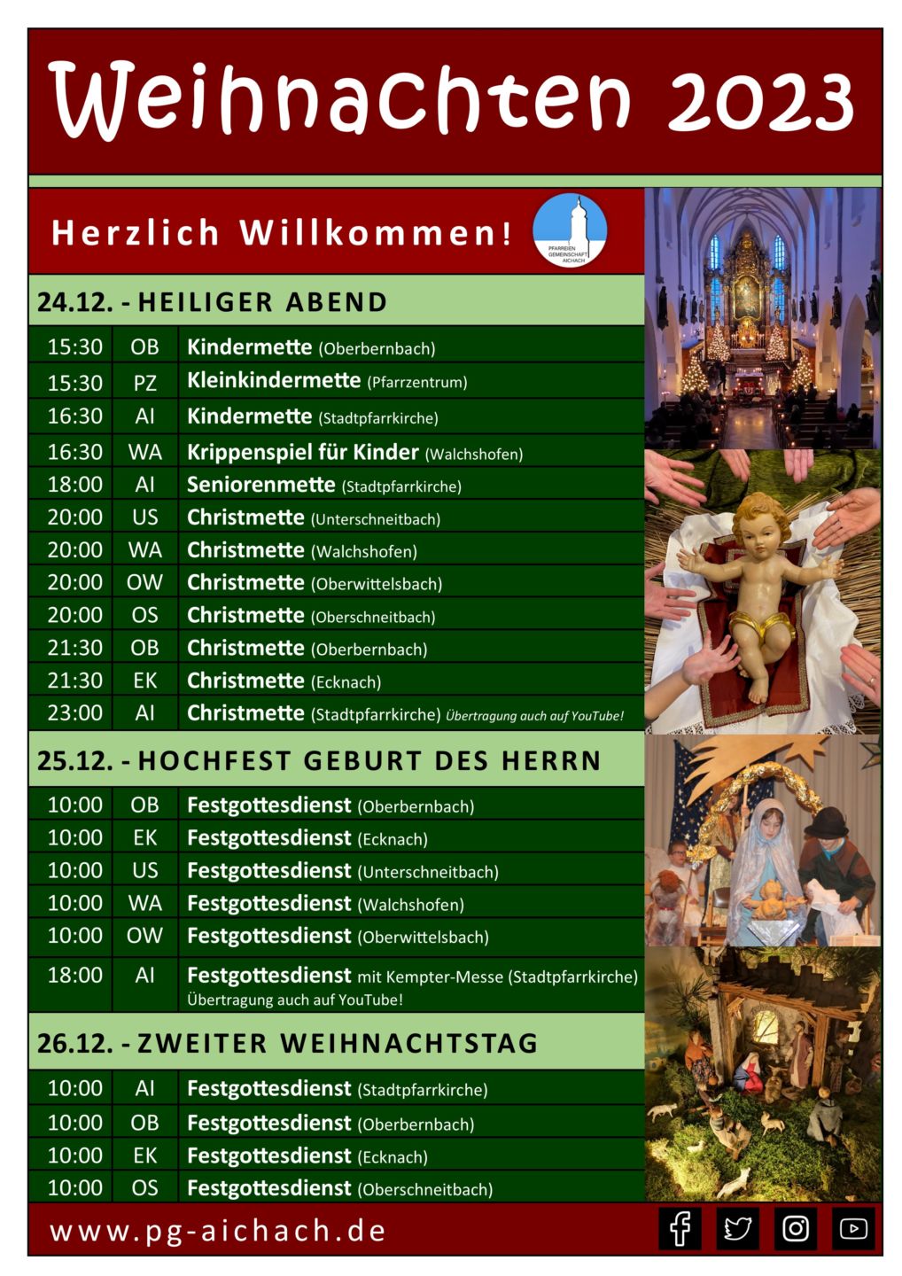 Weihnachtsgottesdienste
