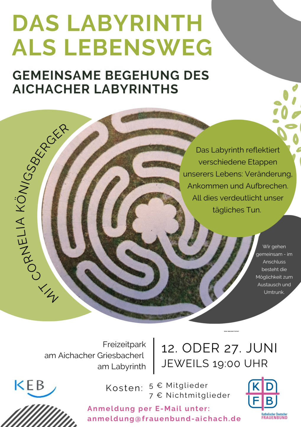 Gemeinsame Begehung des Aichacher Labyrinths