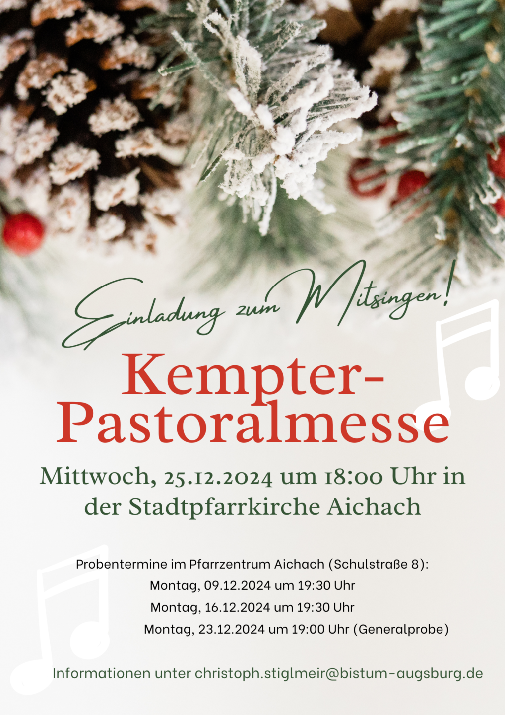 Projektchor zur Kempter-Pastoralmesse