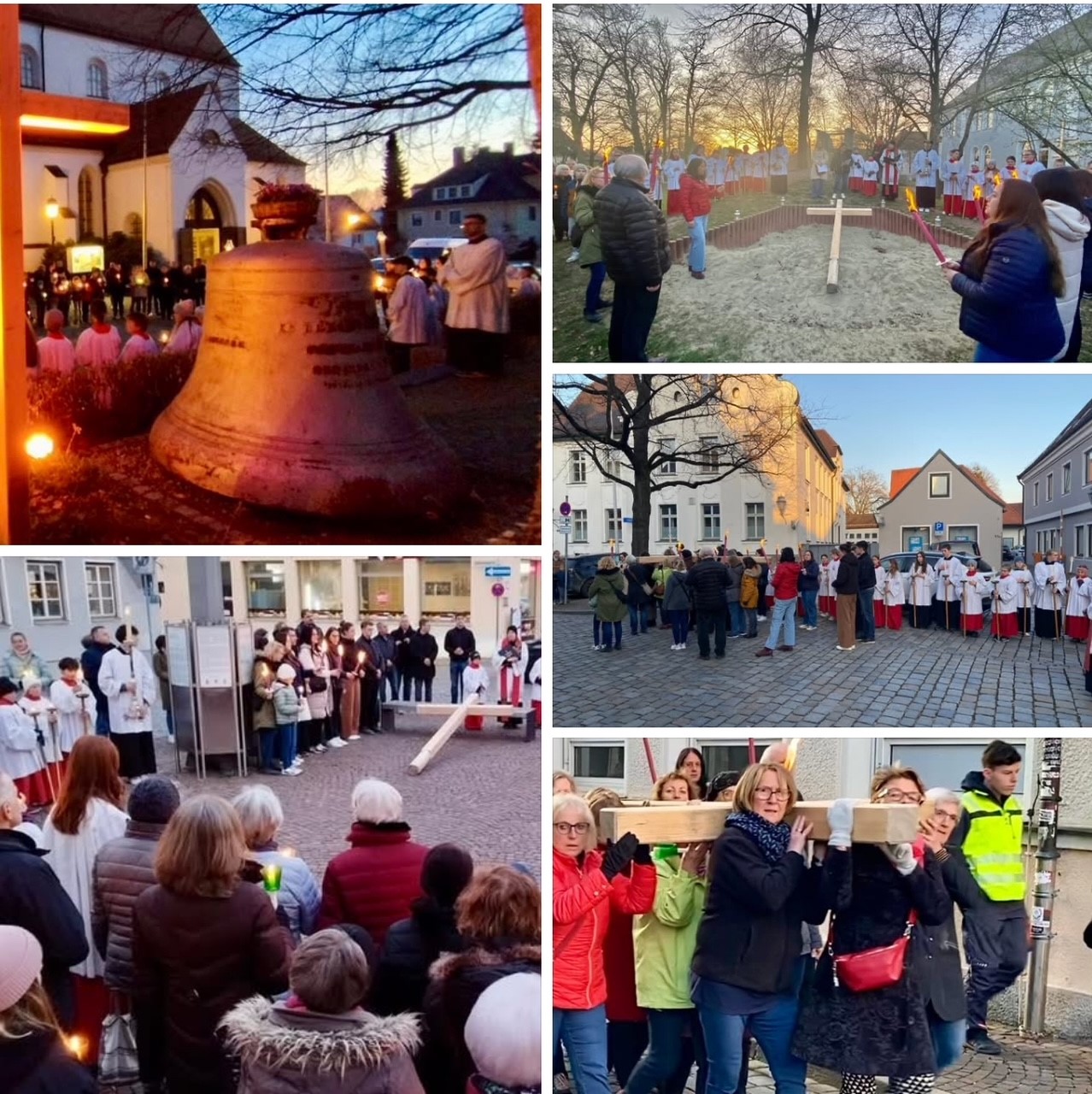 Lichterkreuzweg durch die Stadt