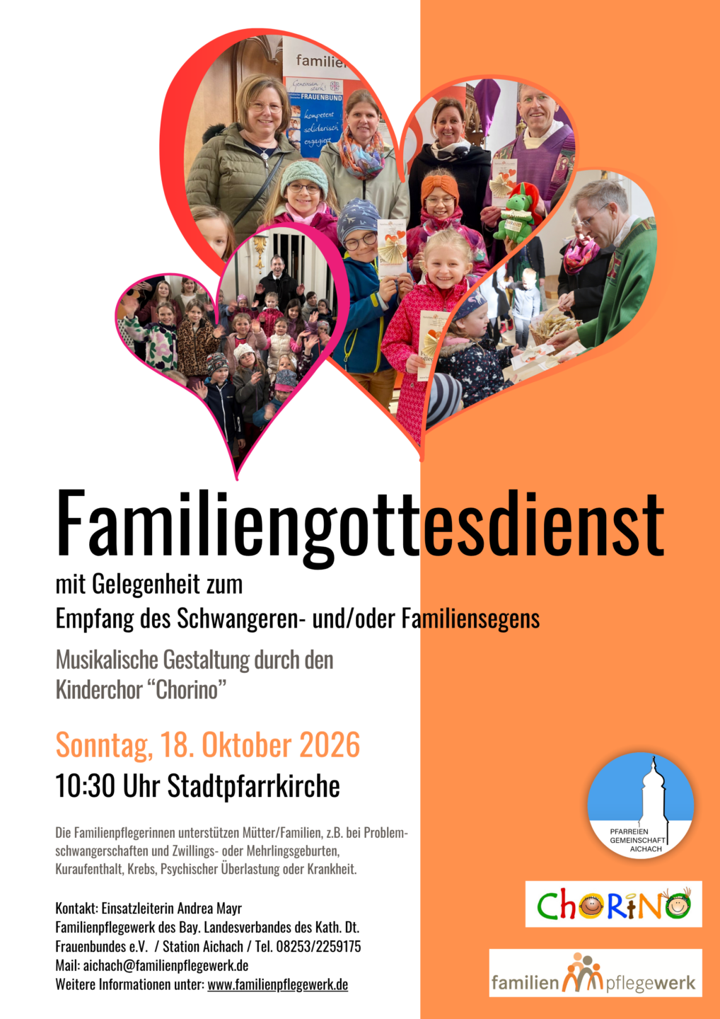 Familiengottesdienst mit Chorino und Einzelsegnung