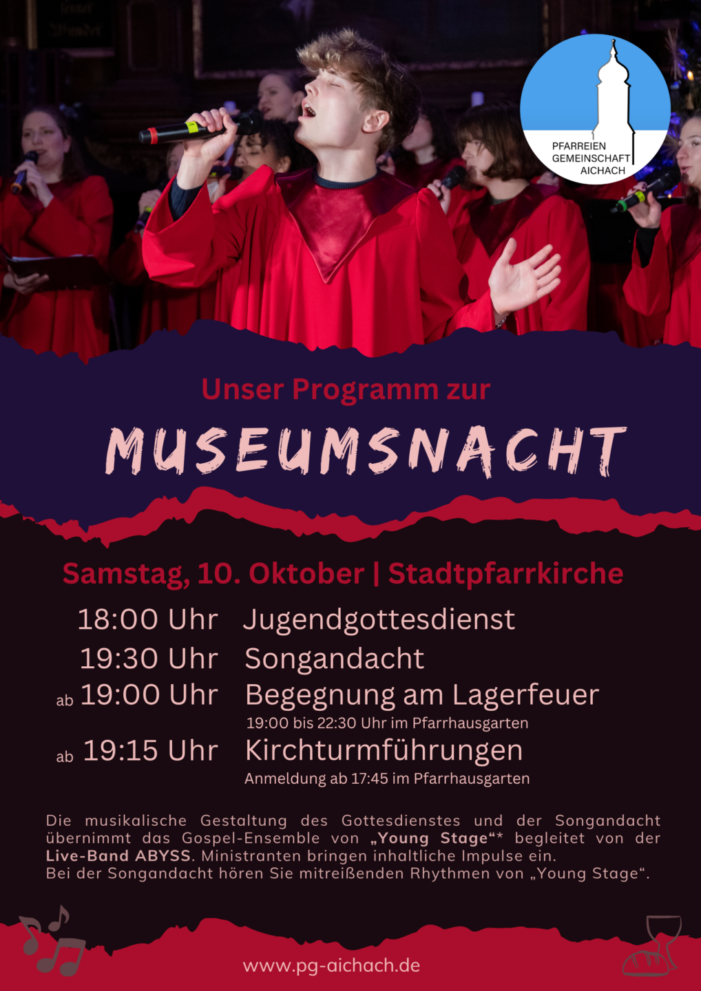 Jugendgottesdienst und Songandacht zur Museumsnacht